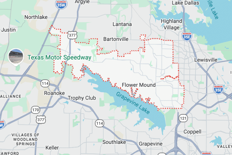 map of flower mound texas