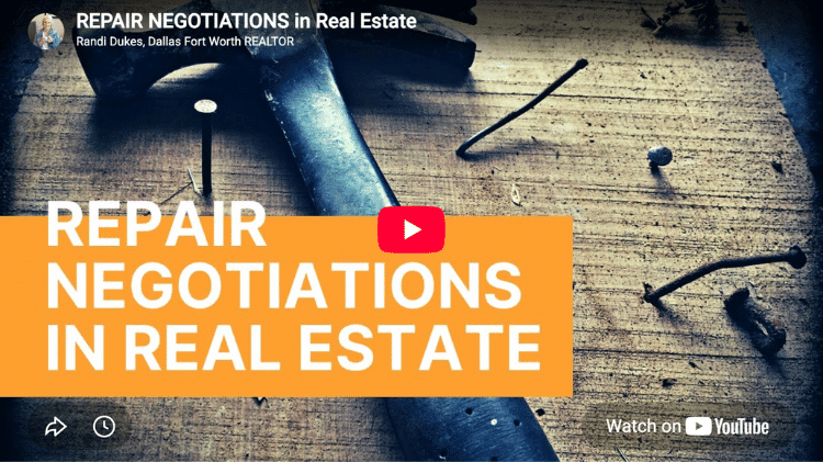 how are repair negotiations handled in real estate