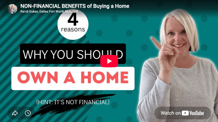 non-financial benefits to owning a home